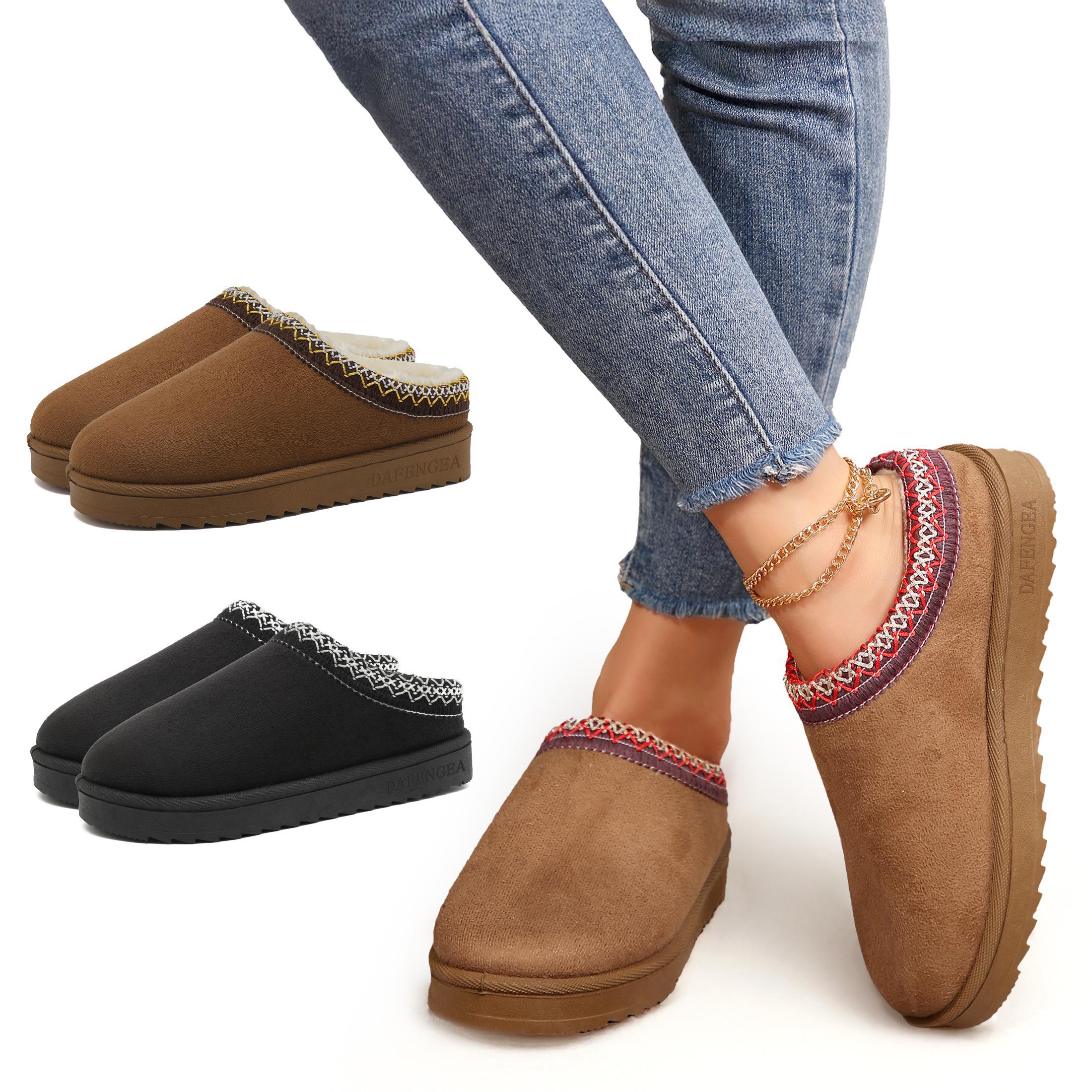 Slippers for Women Memory Foam Womens Slippers Fuzzy Slippers Gifts for Women Footwear Mini Boots Short Ankle