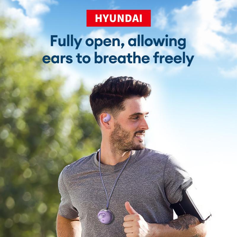 HYUNDAI T26 Pro OWS Wireless Bluetooth 5.4 Earbuds Luxurious Sound for Music & Phone Calls, Sport Headsets With Call Noise Canceling Mic