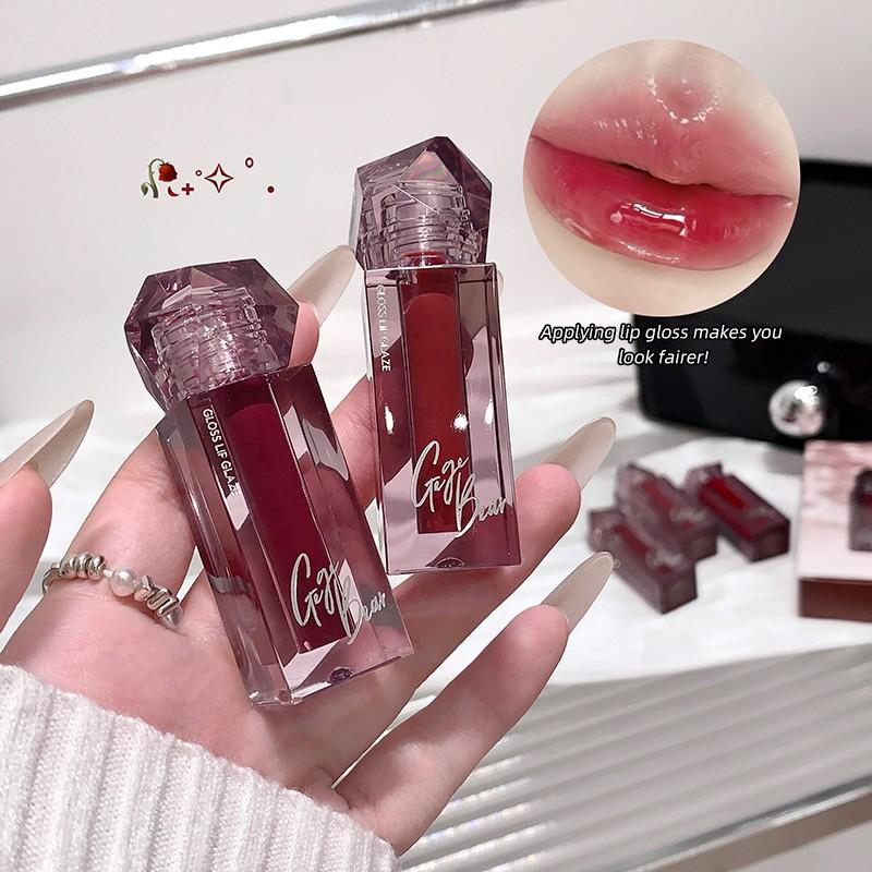 High-End Glossy Lipstick, Moisturizing Anti-Chapping, Clear Fake Skin Effect, Mirror Water Glass Finish, Perfect Gift for Women