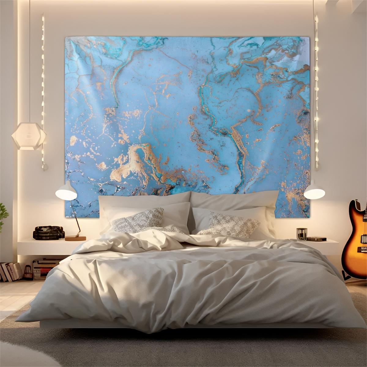 Fluid Ink Art Wall Tapestry, Niche Watercolor Texture Design, Natural Drape Strong Atmosphere, Perfect for Influencer Bedroom Backdrop Wall Decor