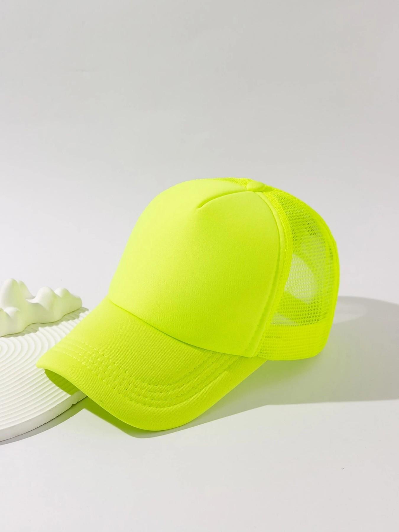 1PC Women's Solid Color Mesh Baseball Cap, Lightweight Casual Hat with Adjustable Strap, Loose-Fitting for All Seasons Daily Wear