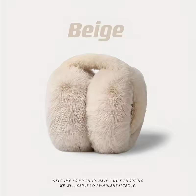 Furry and fluffy ear cups, suitable for outdoor sports activities in cold weather. Cute warm ear protectors, ear warmers for both adults and children