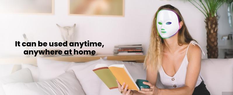 Red Light Therapy, 7 Color LED Light Face Mask, Photon Skin Rejuvenation For Daily Care, Cordless, Rechargeable, Ideal Gift For Women, Summer Gift Skincare Facial