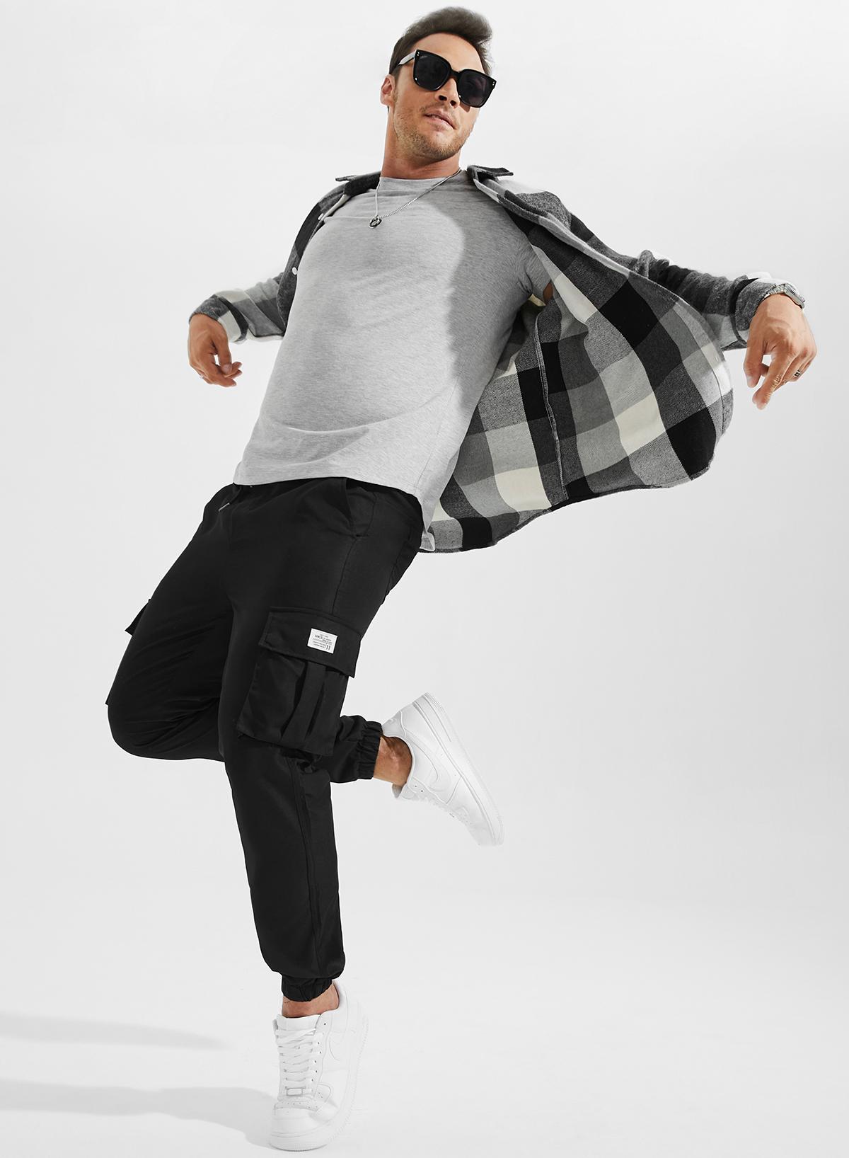 Men's Flex Stretch Cotton Cargo Pants Casual Beige