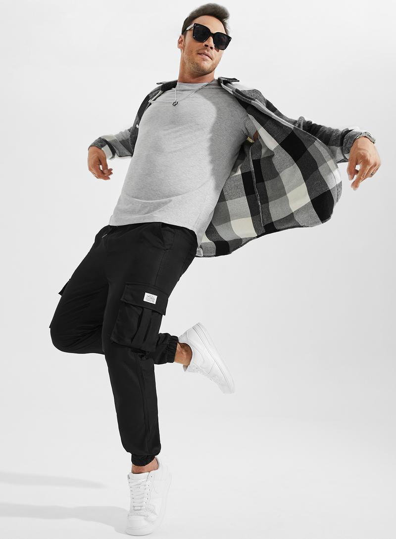 Men's Flex Stretch Cotton Cargo Pants Casual Beige