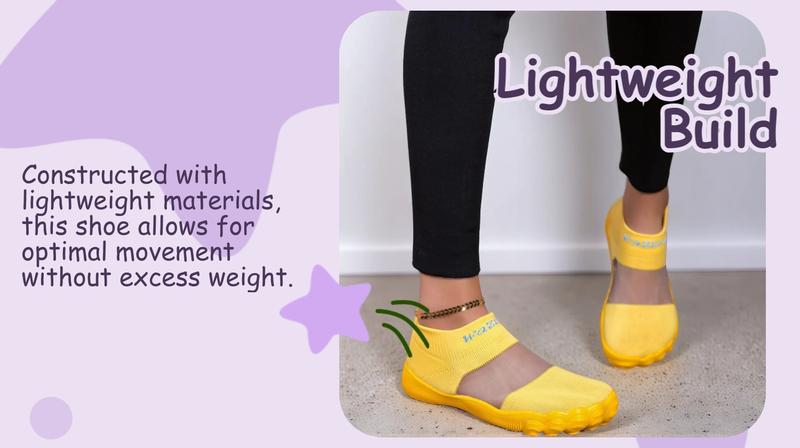 Women's Breathable Comfortable Sports Shoes, Casual Wide Toe Box Minimalist Sneakers, Lightweight Breathable Athletic Running Shoes for Outdoor Activities