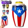 Conga Style Can Holder, Can Cooler Sleeve, 3D Printed Puerto Rico Conga Drum Can Cooler, Novelty Puerto Rican Flag Insulated Beer Can Holder, Portable Beverage Carrier, 12oz Standard Can Drink Cooler for Latin Party, Festival, BBQ, Unique Puerto Rico Gift