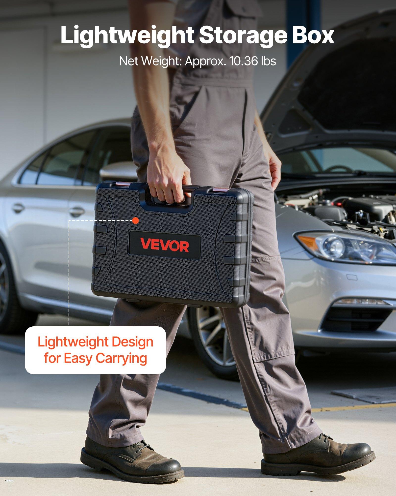 VEVOR Engine Cylinder Compression Tester Kit, 0-700 PSI Pressure Gauge & 0-100 PSI Leak Gauge, Automotive Leak Down Tester Kit with 4 Adapters, Pressure Check & Leakage Rate Test on Cars, Motorcycles
