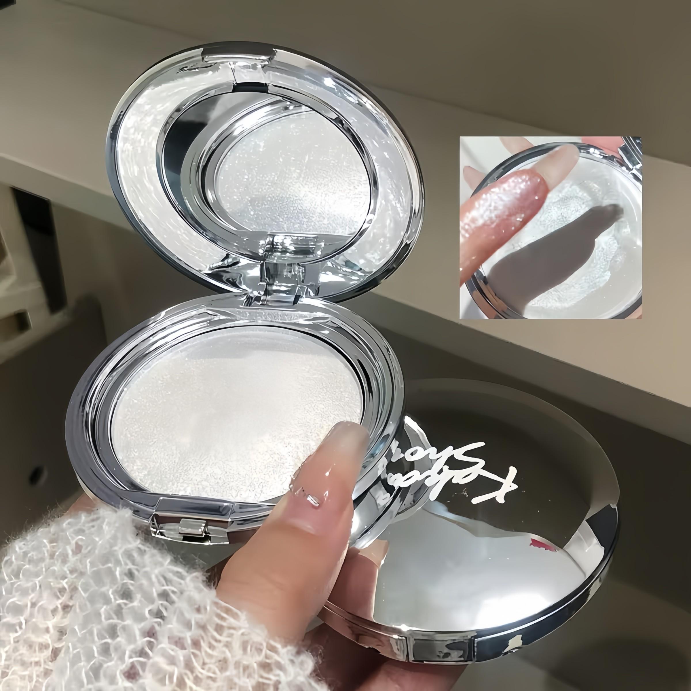 Glitter Bronzed Highlighter Powder, Waterproof Shimmer for Face & Body, Long-Lasting Radiant Contouring Makeup, Metallic Finish, Party Gift