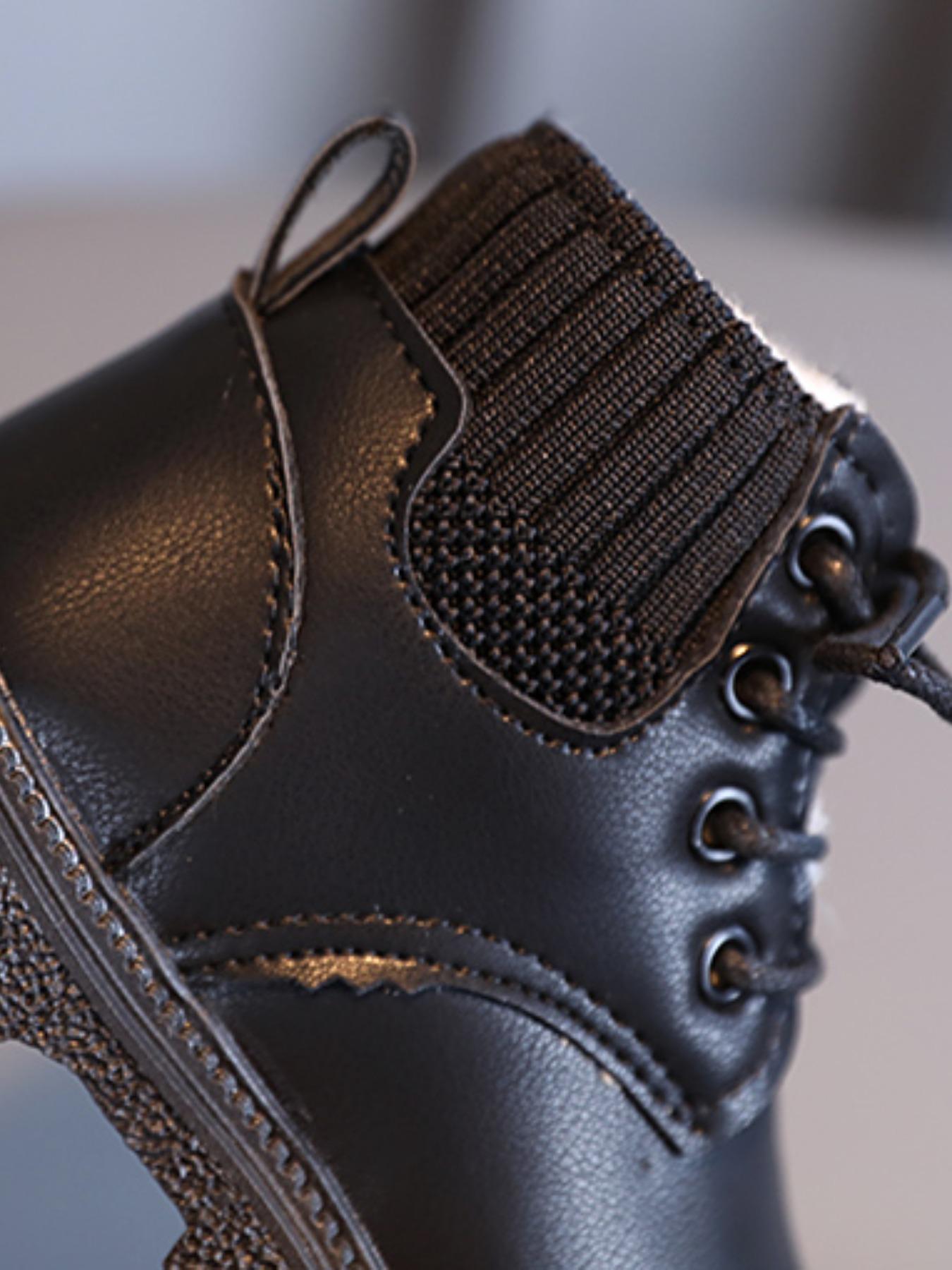 Classic with Fleece Lining, Durable Leather Structure, Perfect for Casual Outdoor Wear, Winter Footwear for Kids, Winter Boot Shoes