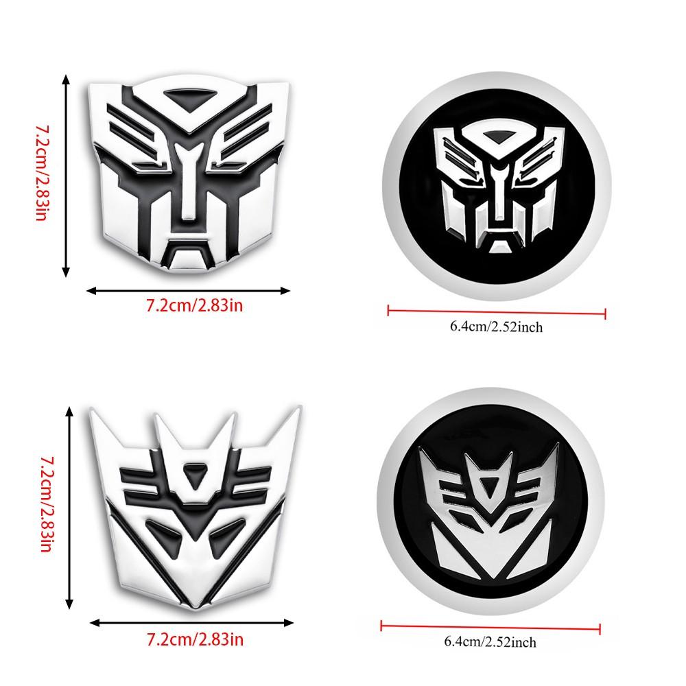 1Pc Car 3D Car Stickers Autobots and Decepticons Transformer Badge Decepticon Emblem Tail Decal Cool Autobots Car Styling Car Accessories Automotive Exterior Decoration and Personalized Ride Look