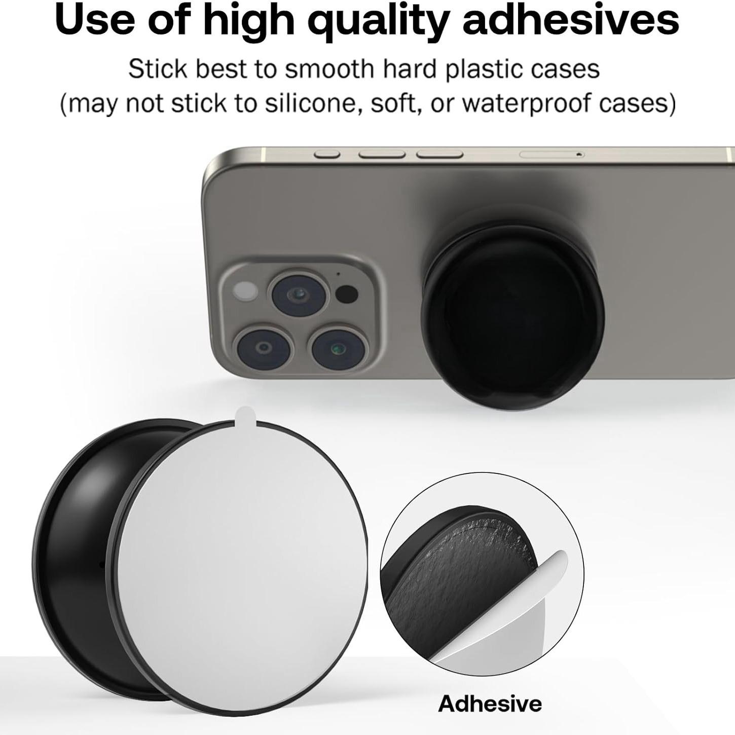 Solid Color Design Soft Silicone Mobile Phone Grip Holder, Collapsible & Expandable Phone Grip Stand, Phone Accessories for Smartphones