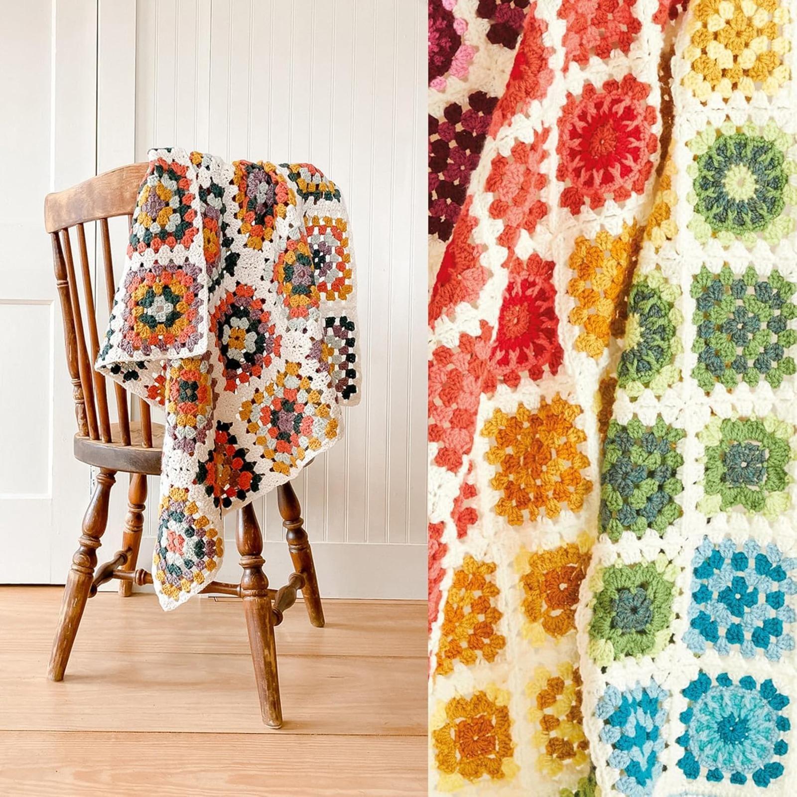 The Granny Square Card Deck - 50 Mix & Match Designs, Crochet Kit for Beginners,Crochet Granny Squares Book, Crochet Kit for Beginners，The Granny Square Card Deck, Crochet Items, Handmade Crafts