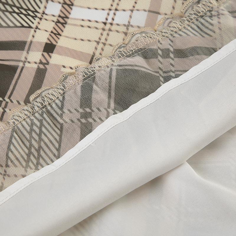 Women's Plaid Print Bow Decor Cami Top, Casual Elegant Sleeveless Spaghetti Strap Top for Summer, Ladies Clothes for Daily Wear