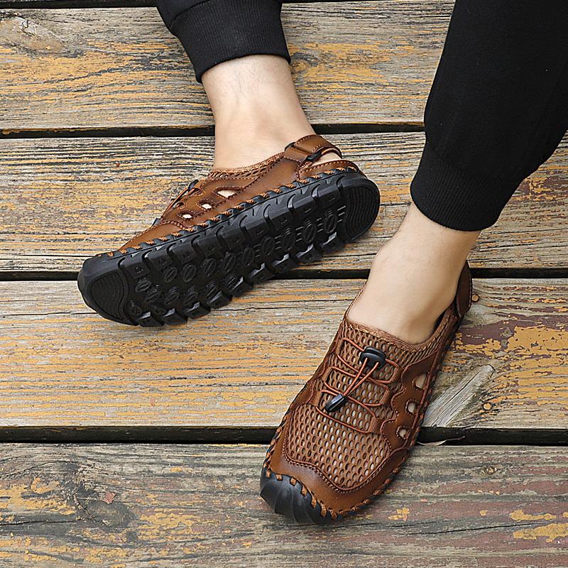 Handmade New Sandals, Durable Anti-Slip Comfortable, Versatile Closed-Toe Outdoor Casual Shoes, Perfect for Leisure Activities