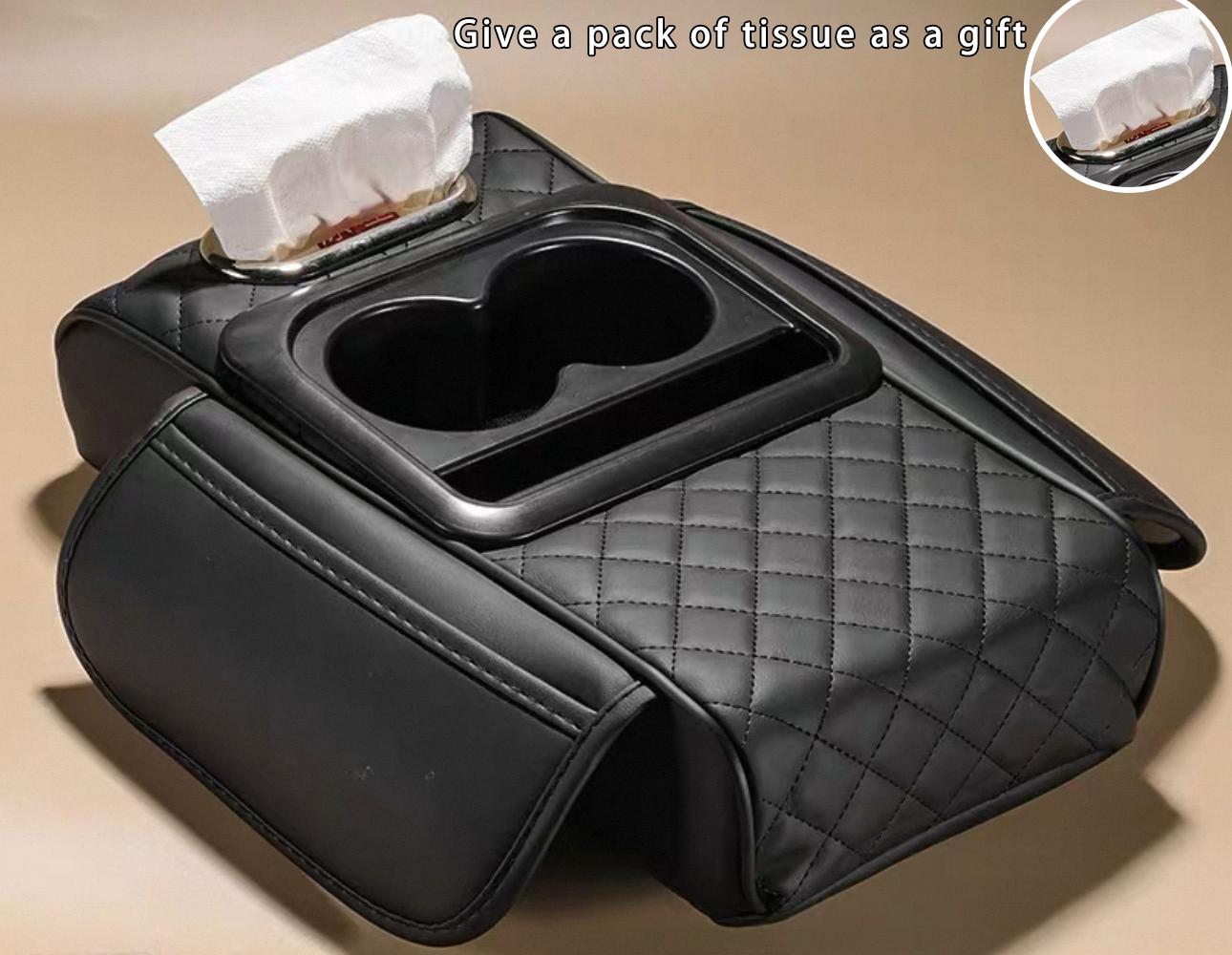 AutoVerve Elite-Car Center Console Armrest Pad, Multifunctional 4 in 1 Pad for Car Armrest Box, Car Storage Bag, Car Console Organizer, Car Interior Accessories, Car Organization Supplies