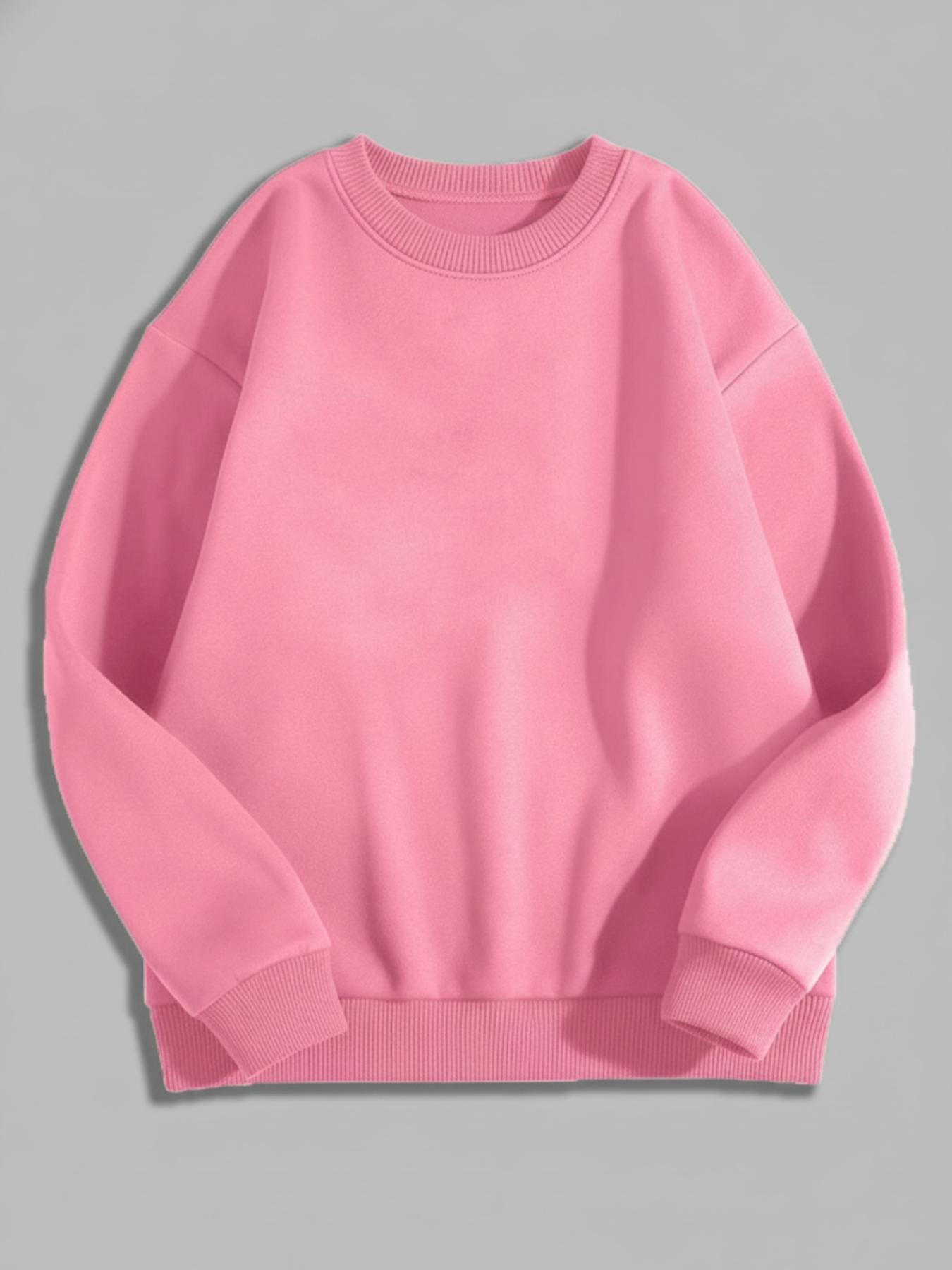 Women's Long Sleeve Pullover Sweater Set, Sweatshirts, Casual Fitted Round Neck Top, Fall & Winter Warm Clothing, Letter Pattern Design