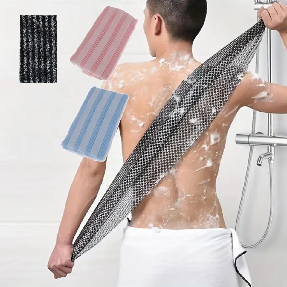 Japanese Exfoliating Bath Towel, Shower Brush, Unisex Back Scrub Sponge, Bathroom Accessories, Gentle Skin Care, Durable and Soft