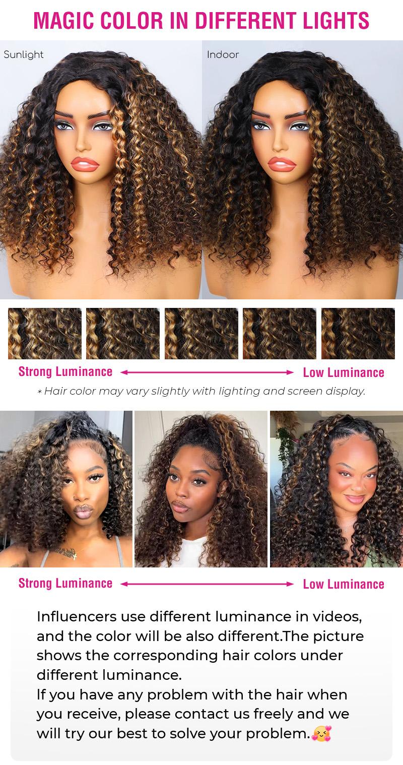 [WEAR GO HALF WIG] ISEE HAIR Wear Go 1B/30 Highlight Half Wig Water Wave Invisible Hairline Glueless Human Hair Wigs Seamless Flip Over Wig Natural Look Beginner Friendly #TikTokShopfalldealsforyou #Category Spotlight