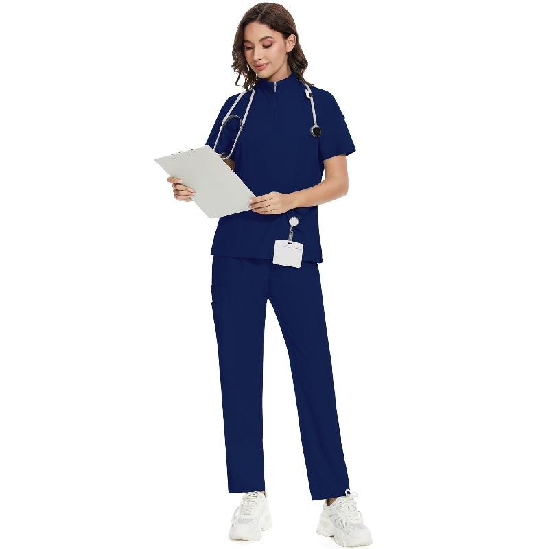 Comfortable leisure care center daily practical work clothes set Female Doctors' and Nurses' Work Uniforms Hospital Uniforms Nurses' Pet Grooming Work Uniforms