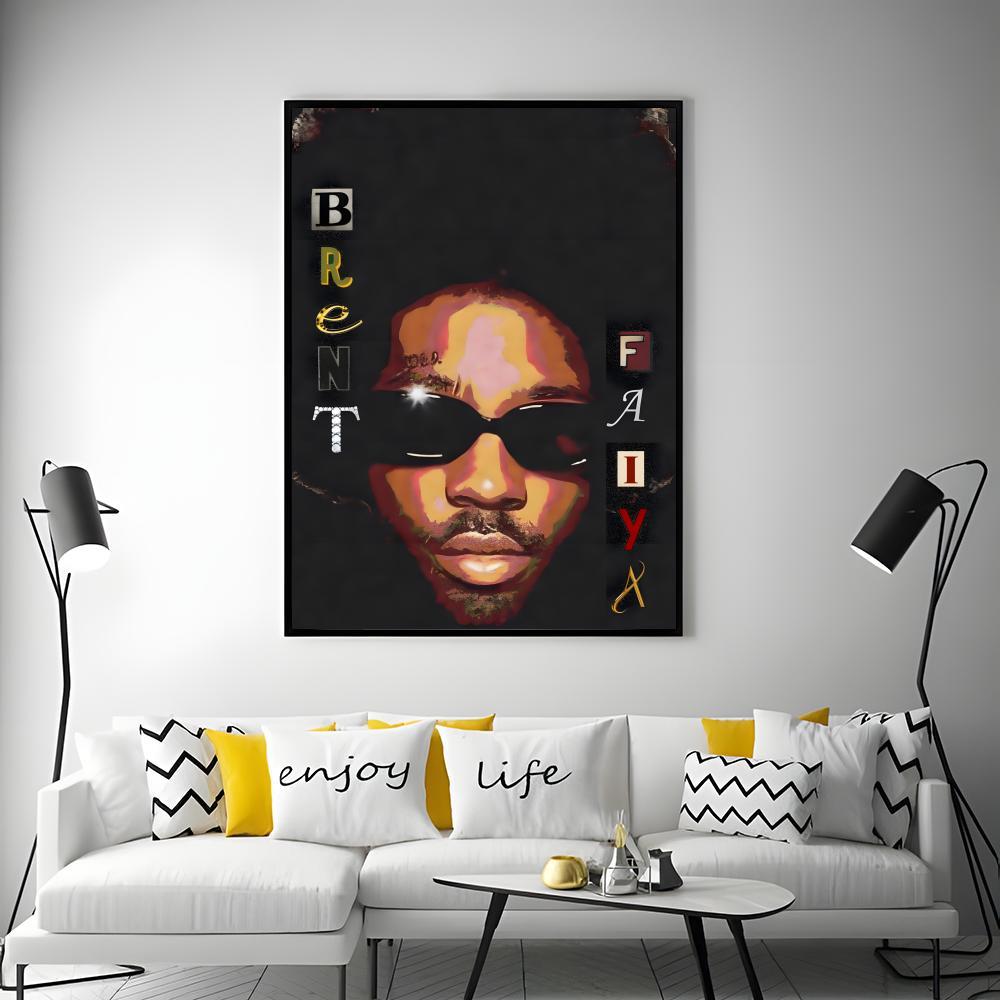 music artist Brent Faiyaz Poster HD Heavy-Duty Self-Adhesive Waterproof Wall Decor – Tool-Free Install, Durable & Reusable Conceals Wall Flaws | Elevates Home Style | Ideal for Living Rooms, Bathrooms & Kitchens