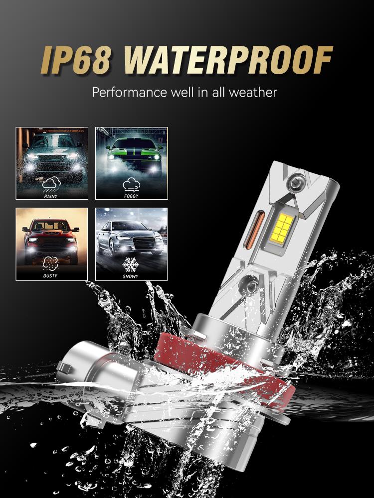 2pcs H11 H4 H7 H1 9005 HB3 9006 HB4 LED Bulb Car Headlight 50000LM 120W CANBUS Mini Wireless Lamp Auto Spotlights Fog Lights 6000K White12V Plug&Play