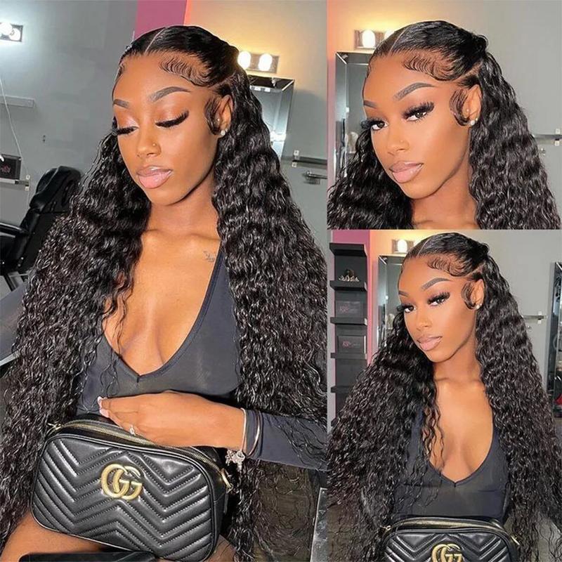 Bling Hair Kinky Curly 13x4 HD Lace Frontal Wig For Women Brazilian 30 32 Inch Transparent 13x6 Deep Wave Lace Frontal Human Hair Wigs