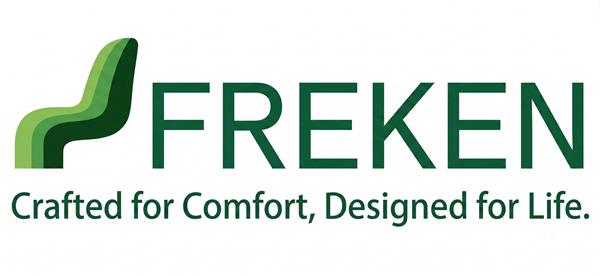 FREKEN Mid Century Modern Upholstered Dining Chairs Set of 2 - Open Backrest Fabric Chairs with Solid Wood Legs for Kitchen, Dining Room, Upholstered Chair farmhouse indoor furniture vintage