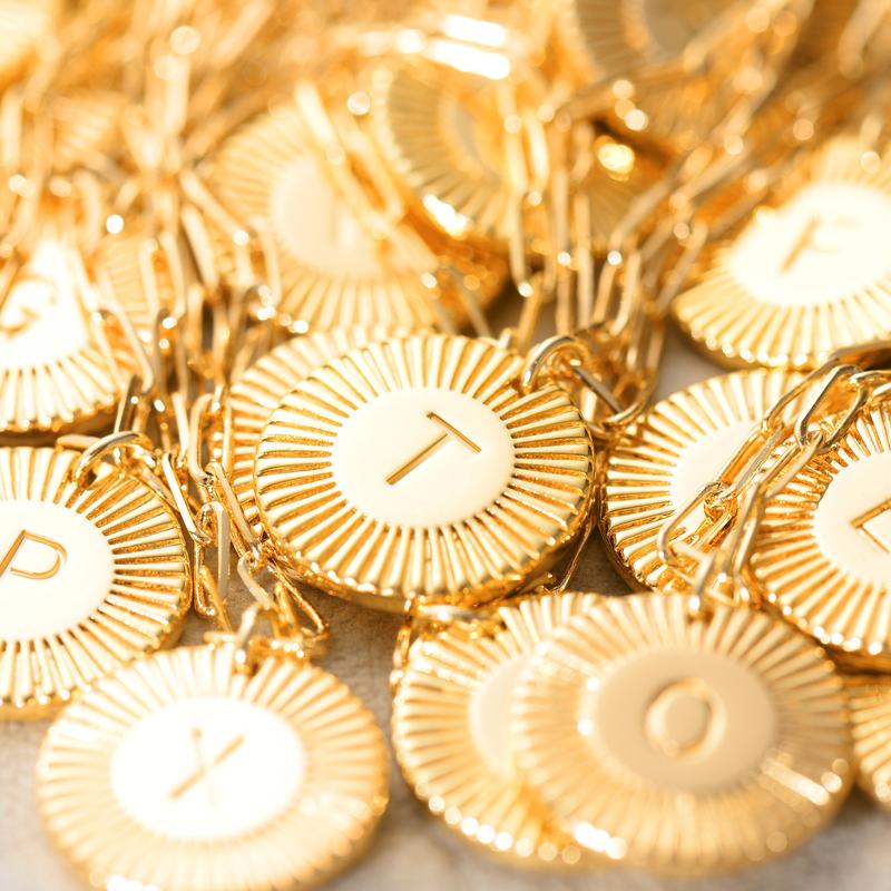 Fettero Layered Choker Necklace Gold Flower Initial Coin Pendant 2 Layer Dainty Paperclip Chain Personalized Jewelry Gift for Women Letter T