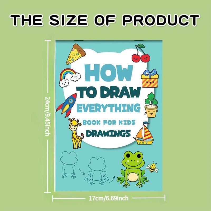 Children's Step-by-Step Drawing Book: Over 200 patterns, a drawing guide suitable for beginners, coloring and sketching tutorials, an educational art learning book using durable paper, which can be used as a holiday gift