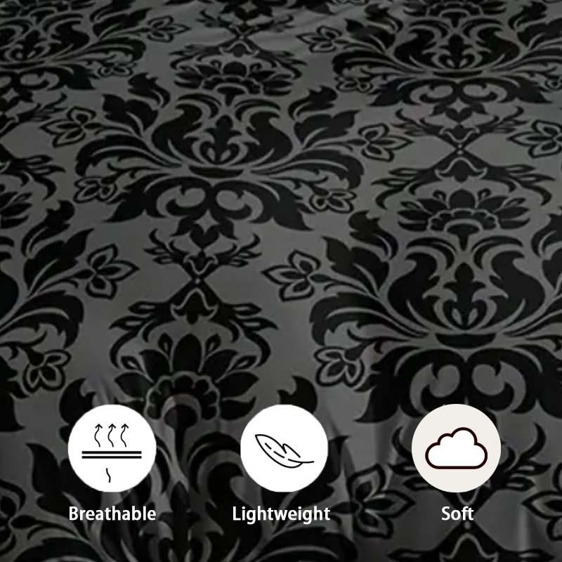 Baroque Printed Bedding Set, 1 Count Duvet Cover & 2 Counts Pillowcase without Filler, Soft Comfortable Bedding Set for Home Bedroom, Decorative Duvet Cover