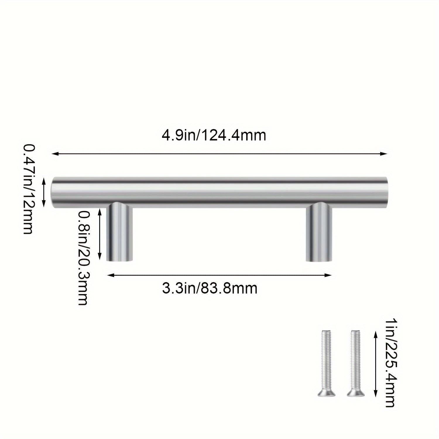4/8 Pack Stainless Steel Cabinet Handles - 7 Inch Brushed Nickel Knobs, 5 Inch Center-to-Center, Modern Kitchen Hardware, Easy to Install Du Drawer Pulls, Minimalist Design, Sturdy Construction, High-Quality Surface Finish, Essential for Home Renovation