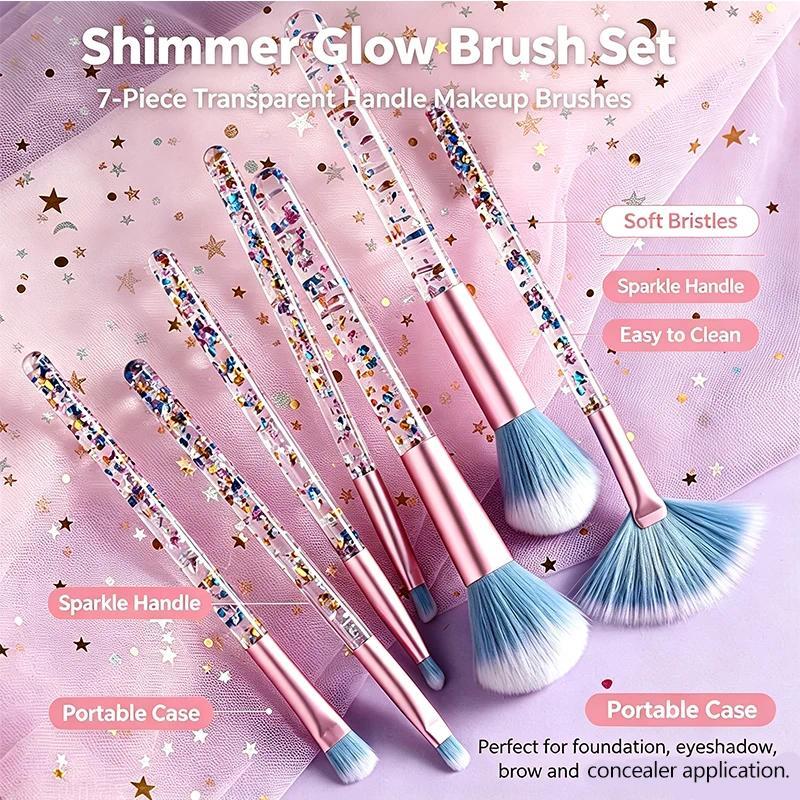 7pcs Makeup Brushes Set , Eye Concealer Women'S Cosmetics Brush Shadow Blush  Mixed Beauty Soft Comprehensive Makeup Tool Brush Kit