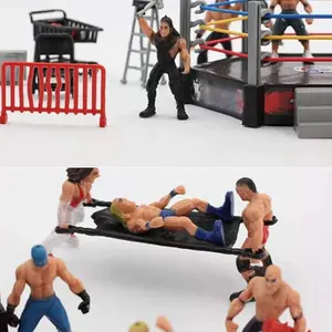 Fighting Toys Wrestling Ring Set Wrestling Toys Wrestler Warrior Funny Kids Playset