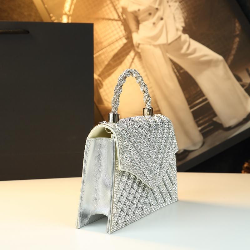 Luxury Rhinestone Handbag, Perfect for Evening Gowns, High-End Sparkling Crossbody Bag, Elegant Clutch for Special Occasions