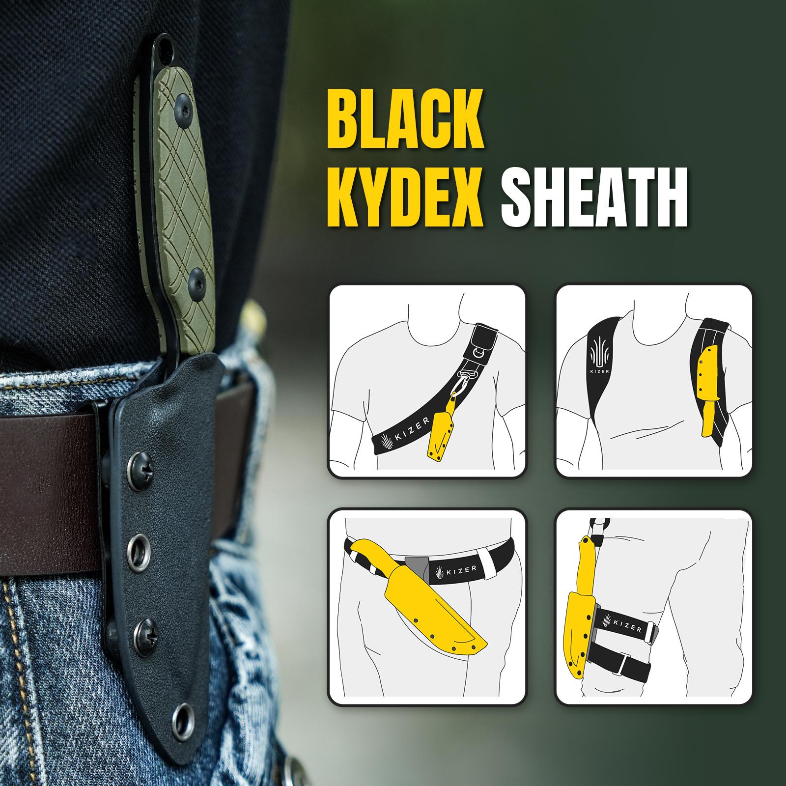 Kizer Outdoor EDC Muskrat D2 G10 Oliver Green Handle 1064A1