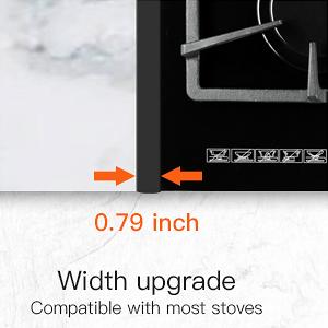 Stainless Steel Stove Gap Covers,Stove Gap Filler, [SUPAFA]Range Trim Kit, Stove Gap Guards, Heat Resistant and Easy to Clean, Easy retractable Length 13.8" to 27.5", Width 0.79"(2PCS)