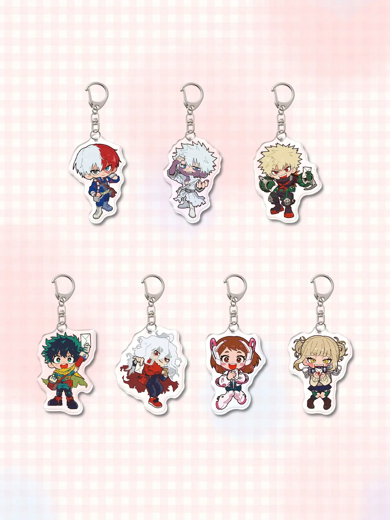 7 Acrylic My Hero Academia All for One Keychains, Cute Cartoon Keychain, All Season Pendant, Bag Accessory, Wallet Charm, Gift for Friends