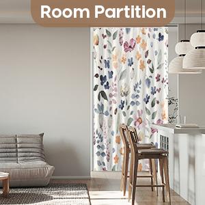 Floral Shower Curtain, Colorful Flower Shower Curtain for Bathroom, Waterproof Fabric Shower Curtain Set, Bathroom Decoration with 12 Hooks 72x72 Inches