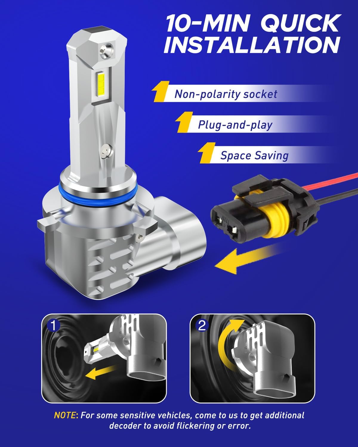 AUTOONE 9005/9006/H11 LED Headlight Bulbs Combo, 9005/HB3 9006/HB4 H11/H8/H9 Halogen Replacement HeadLamp Bulbs Kit, 6000K White Super Bright Plug and Play, Pack of 4 or 2 AUTOONE 9005/9006/H11 LED Headlight Bulbs Combo, 9005/HB3 9006/HB4 H11/H8/H9 Halogen Replacement HeadLamp Bulbs Kit, 6000K White Super Bright Plug and Play, Pack of 4 or 2