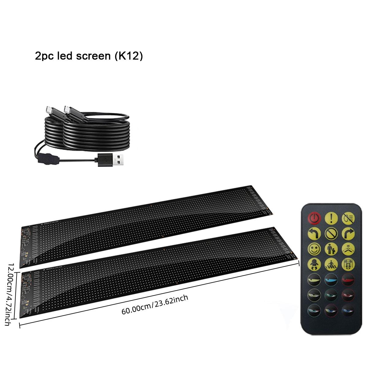 Devil's Eye LED Lights for Trucks, Car Decals, APP-Programmable Scrolling Bright Advertising Signs, Customizable Text Patterns for Pickup/suv/cars, Car Accessory