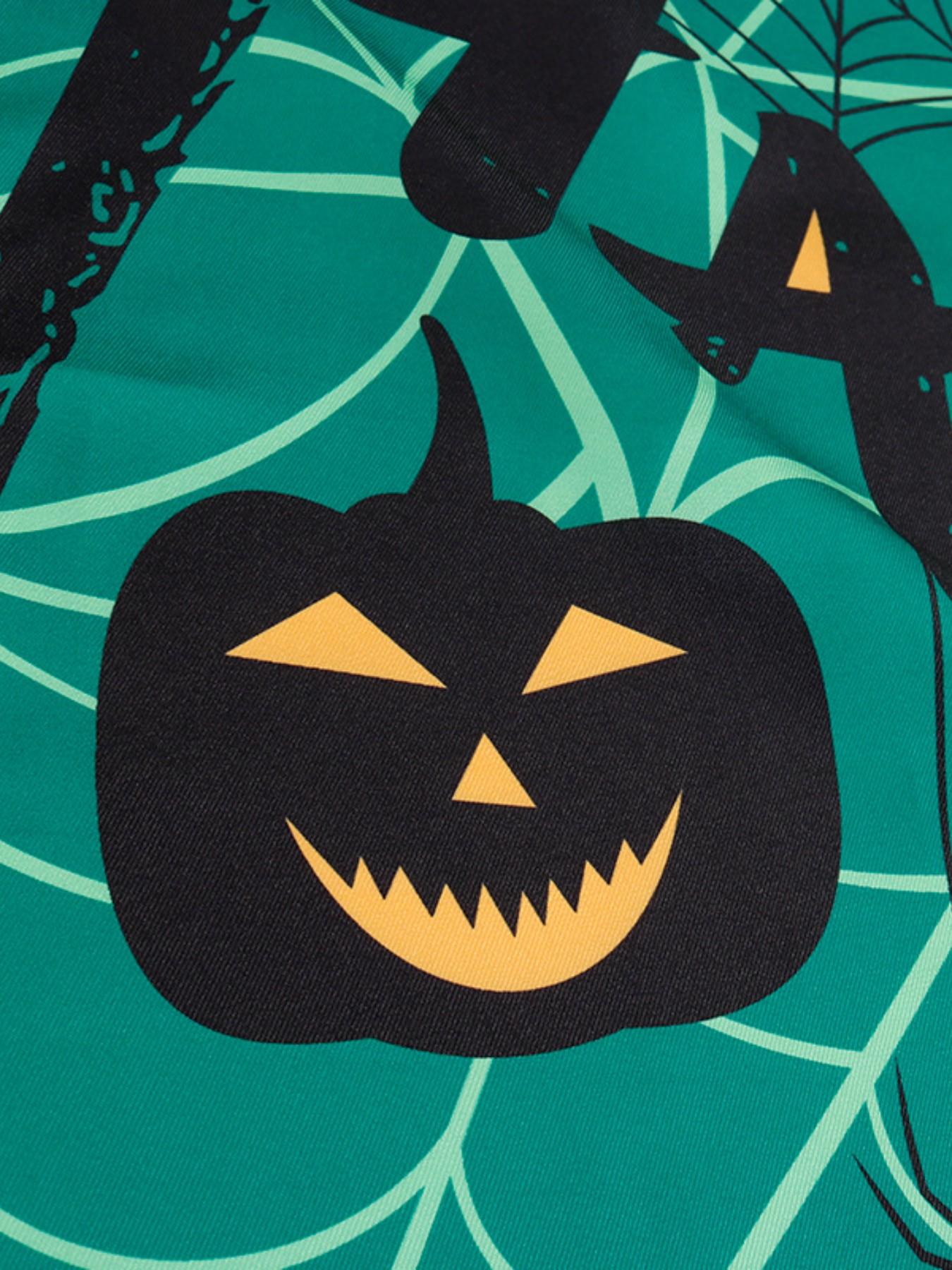 Halloween Cosplay Costume Witch Cloak, Printed Party Dress-Up, Perfect for Halloween Parties & Events, Stylish Wizard Robe