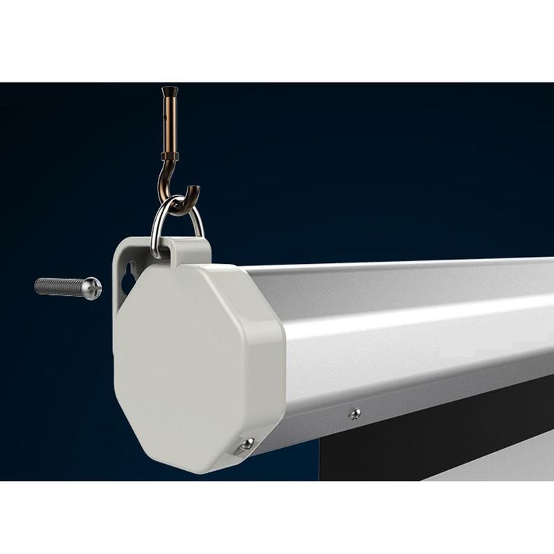 Motorized Projector Screen with Remote Control, HD Electric Movie Projector Screen 100 Inch 4:3/16:9, Foldable and Portable Anti-Crease Double Sided Video Projector Screen for Home Theater Party Office Classroom TV Usage (Matte White)