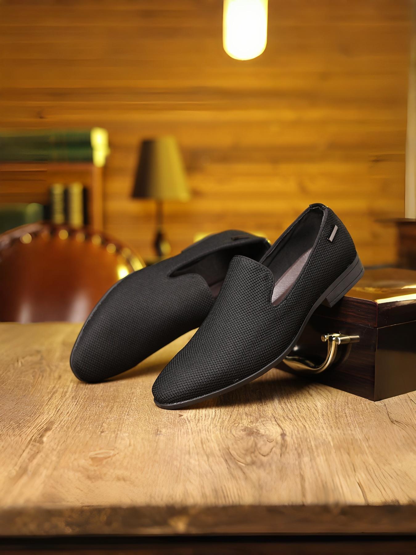 Spring Summer Street Style Must-Have! Knit Breathable Pointed Toe Loafers, Lightweight Business Casual, Perfect for All Seasons