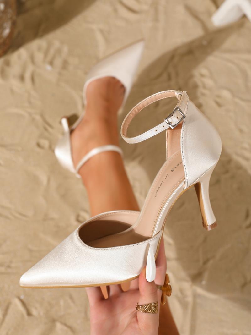 Women's Elegant Solid Color Pointed Toe High Heel Shoes, Fashionable Shoes for Daily Wear, Lightweight Breathable Comfortable Shoes for Women