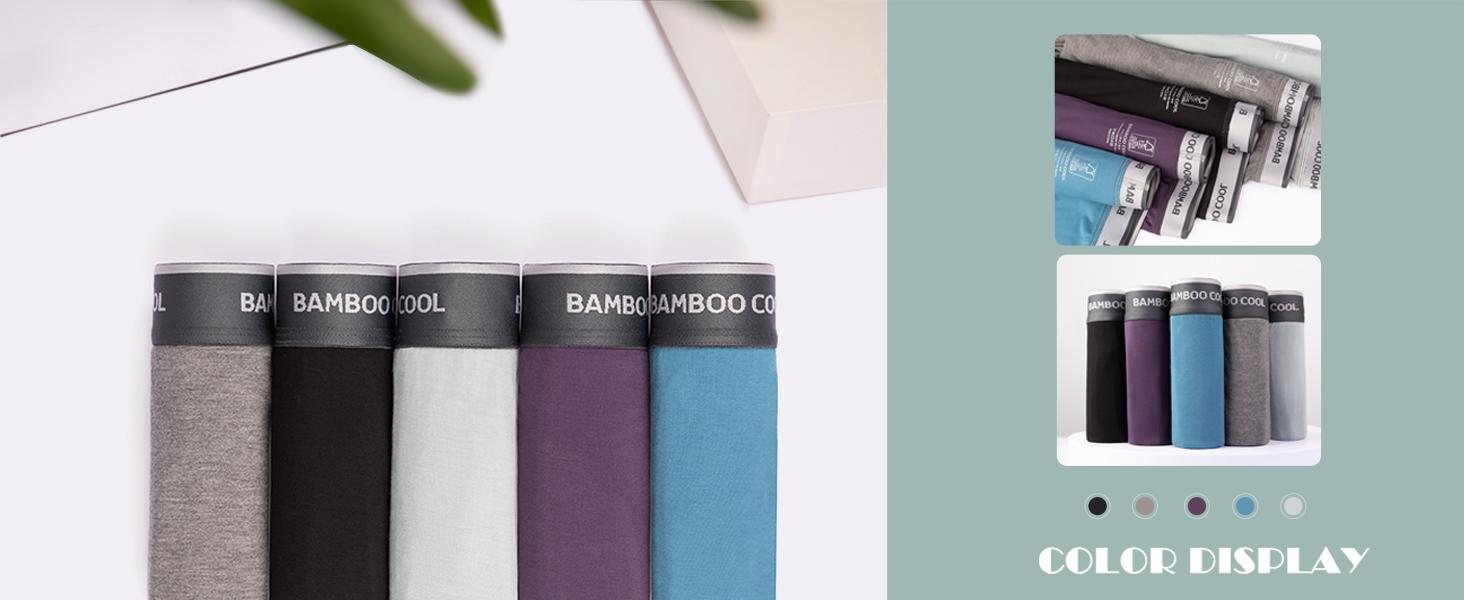 BAMBOO COOL Men's Underwear Boxer Briefs Soft Breathable Premium Fabric Open Fly Pouch High Performance Stretch Christmas Gifts for Men 4 or 7 Pack SpringStatements