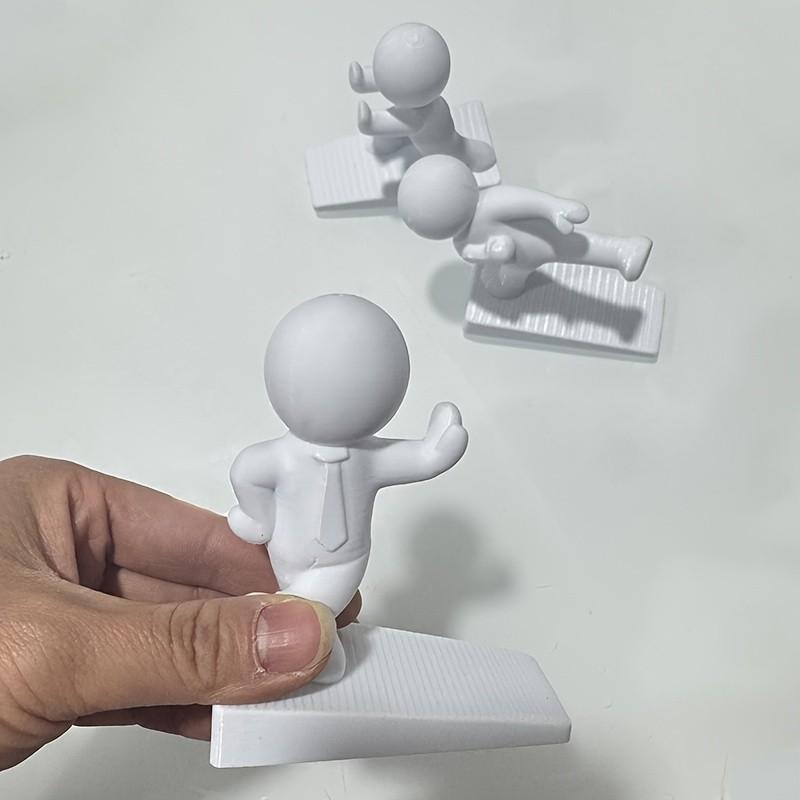 Cute Decorative Door Stopper, Flexible Movable Door Wedge, Non-Slip Base, Wall and Floor Protection, Home Decoration