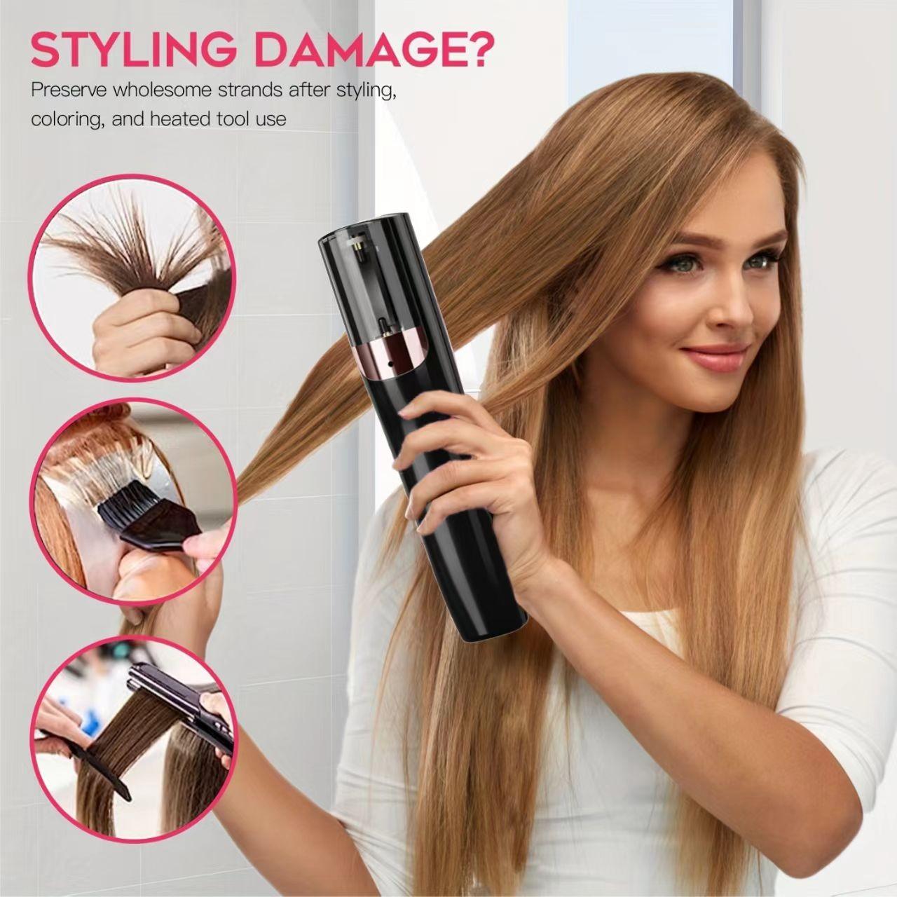 Hair trimmer, rechargeable wireless trimmer, women's split hair clipper, wireless automatic split hair removal device, used for damaged hair care, removing split and broken hair, split hair clipper, 1 automatic electric trimmer, ideal gift for women, Moth