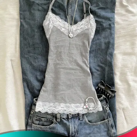 Women's Fashion Lace Trim Tank Top, Pure Desire Slim Fit Bralette, Summer Y2K Street Style, Casual Trendy and Stylish Clothing