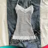 Women's Fashion Lace Trim Tank Top, Pure Desire Slim Fit Bralette, Summer Y2K Street Style, Casual Trendy and Stylish Clothing